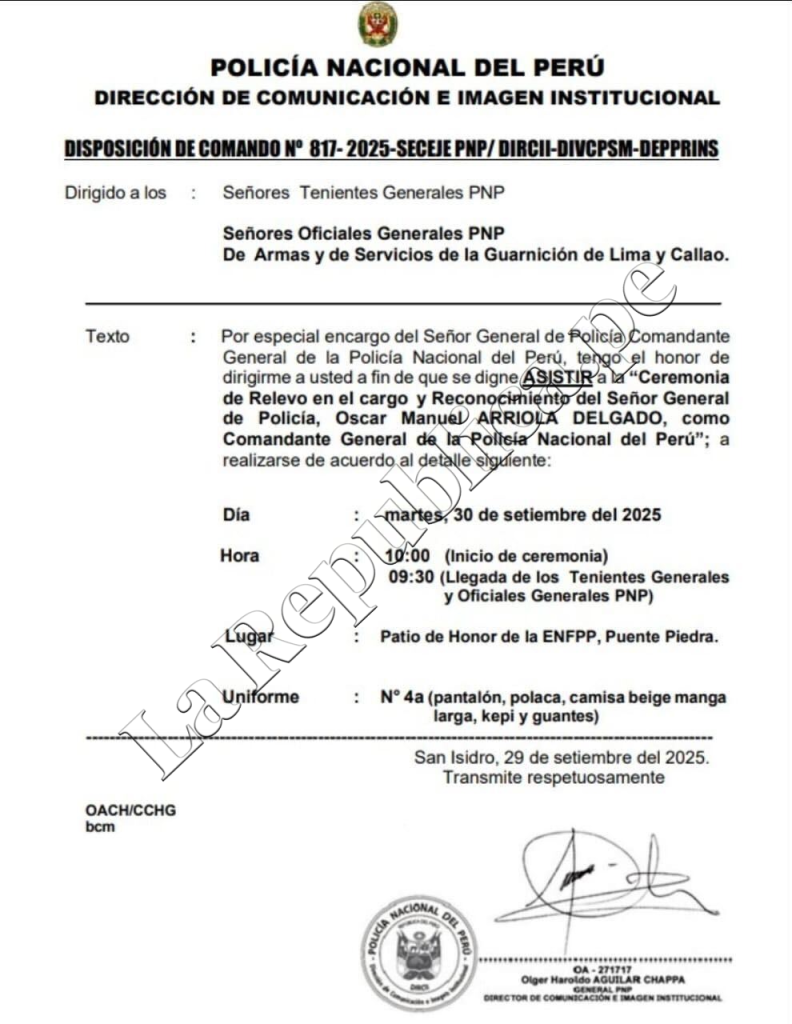 General Óscar Arriola is the new PNP General Commander