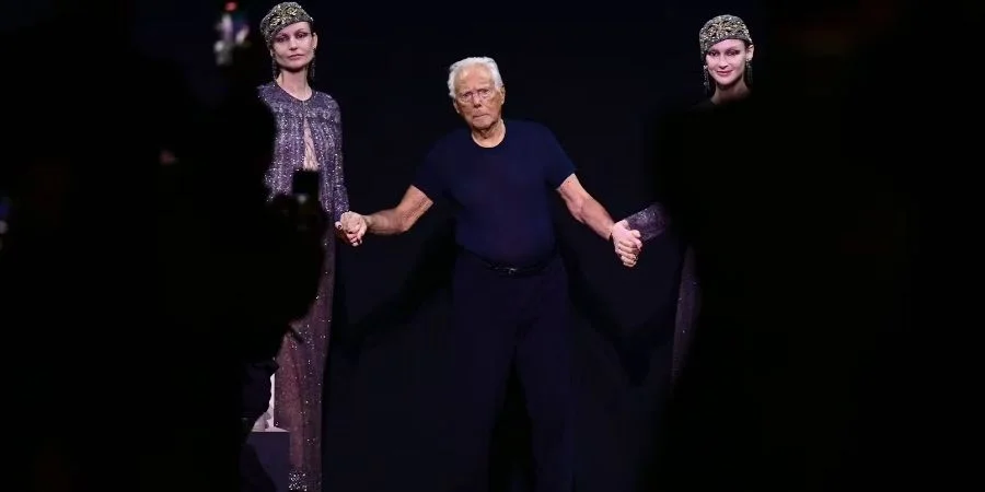Giorgio Armani en marzo de 2025 en la Semana de la Moda de Milán