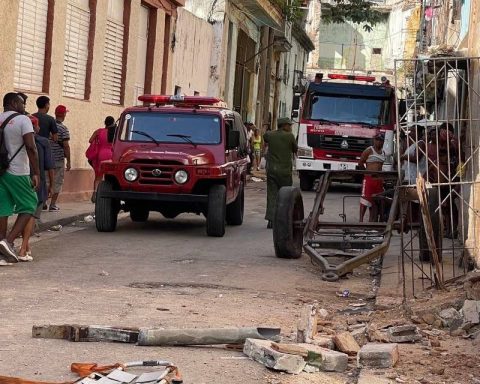 Derrumbe en la calle Sol de La Habana Vieja