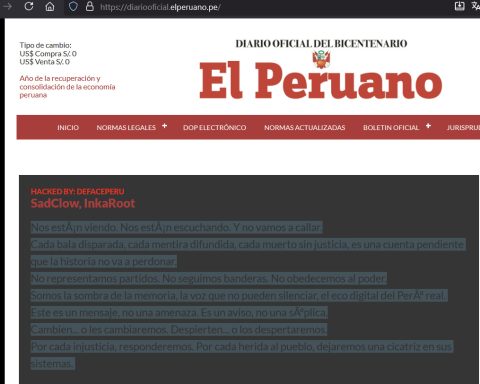 Hackean El Peruano newspaper: Website appears blank and without official state publications