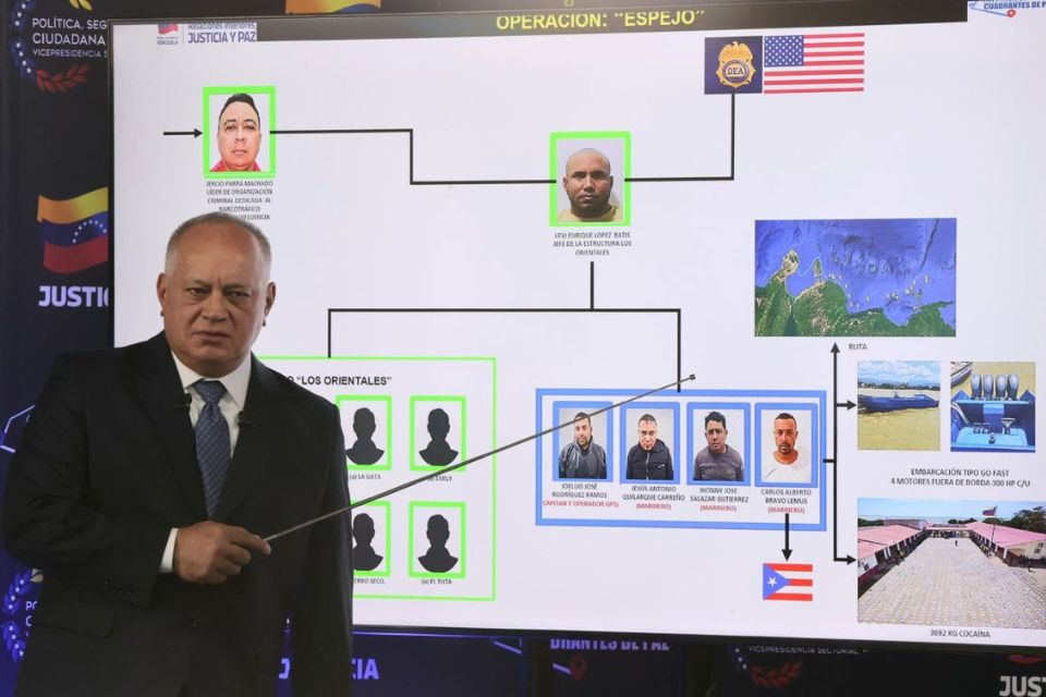 Hair denounces "false flag" of the DEA to link Venezuela with drug trafficking