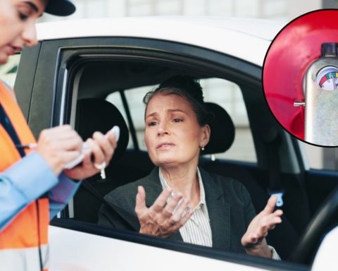 How much is the fine for having the extinguisher of the defeated car in Chile, according to the Traffic Law