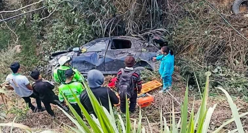 Huánuco: Teacher dies in disguise and vehicle overturning on Panao - Molino route