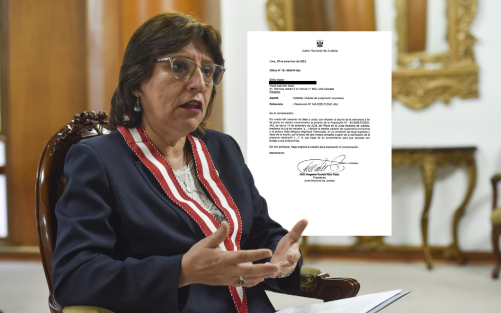 Jnj suspends Delia Espinoza for six months as prosecutor of the nation