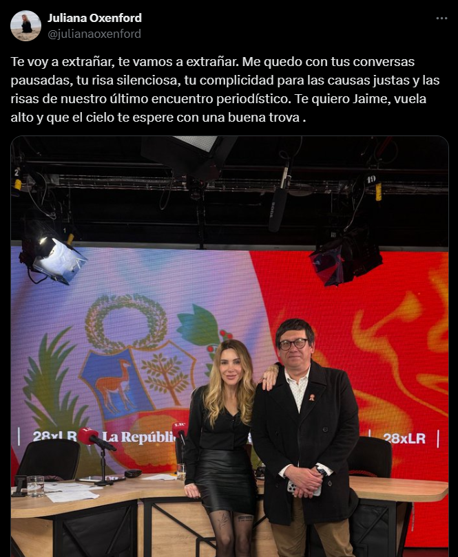 Journalist Jaime Chincha dies: friends and colleagues give him the last goodbye