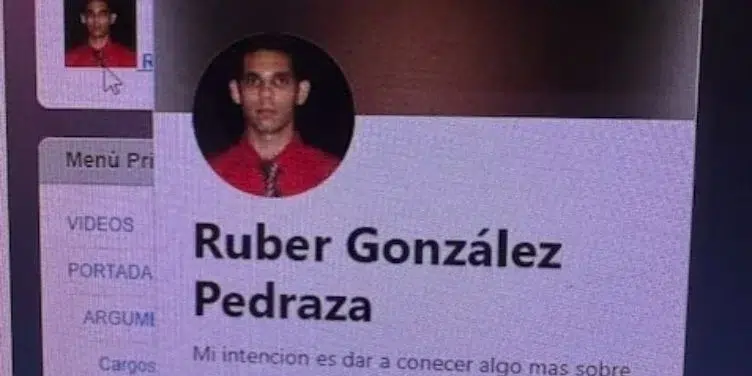 Perfil de Facebook de Ruber González Pedraza (ya no se encuentra disponible)