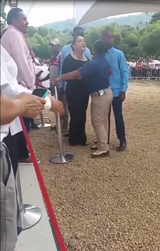 Enfrentamiento entre diputada y seguridad