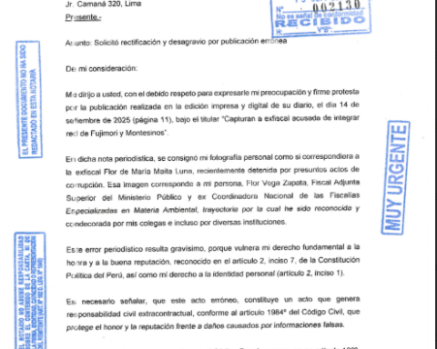 Prosecutor Flor de María Vega clarifies the photograph used in the investigation note against María Maita Luna