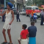 Protesta en la calle Monte, Centro Habana, este lunes