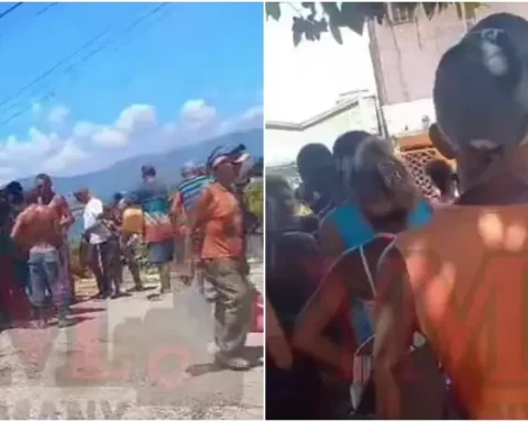 Protesta en el reparto Altamira, Santiago de Cuba, este lunes por la tarde