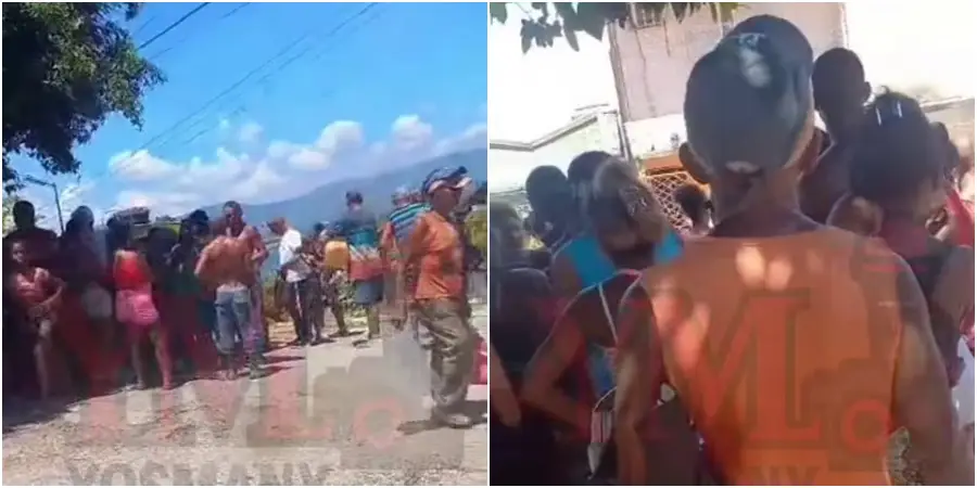 Protesta en el reparto Altamira, Santiago de Cuba, este lunes por la tarde