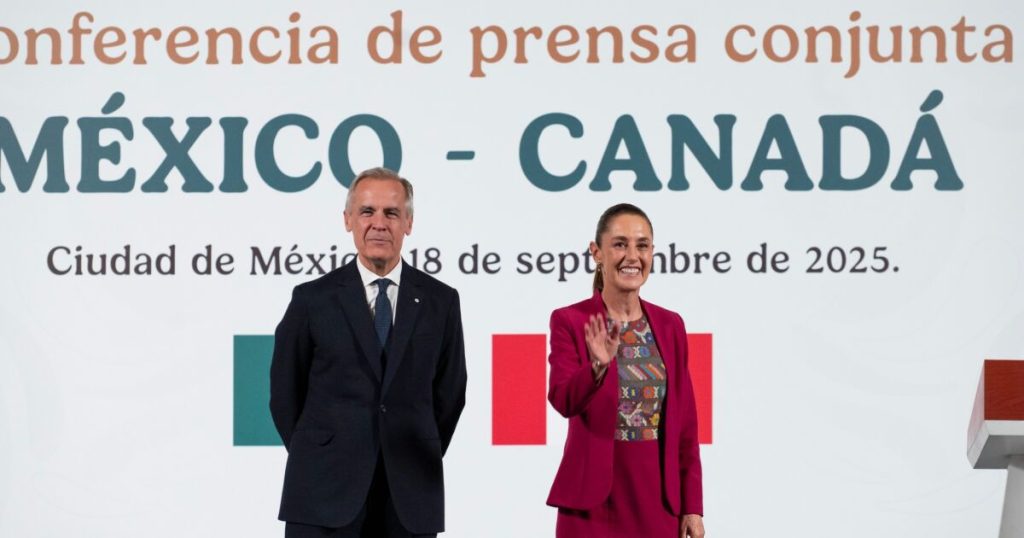 Sheinbaum and Carney agree to strengthen T-MEC; They go for security dialogue