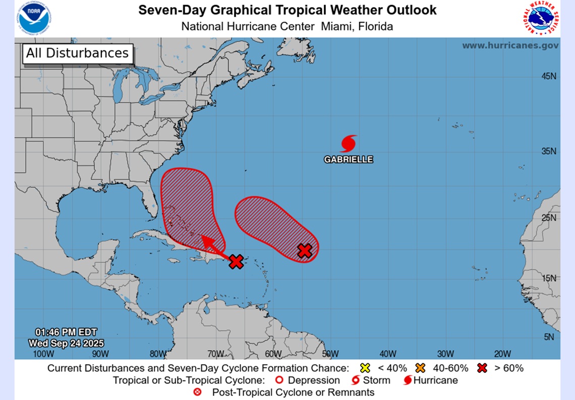The Caribbean on alert: system with cyclonic potential is organized to the Bahamas