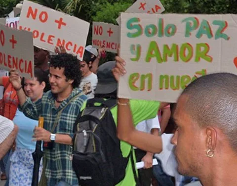 Marcha contra la no violencia estatal, celebrada en La Habana el 6 de noviembre de 2009