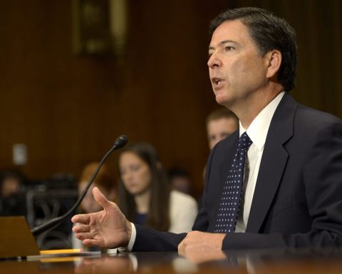 The former director of the FBI, James Comey, reacts to accusations of a large jury