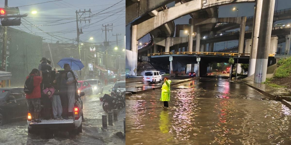 They activate purple alert in Iztapalapa by rains; Metro Line A and the AICM report effects