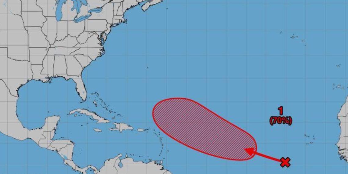 They forecast development of a tropical depression in the Atlantic for the current week