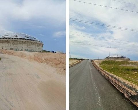 They install dome in a new fuel tank based on Matanzas Superanqueros