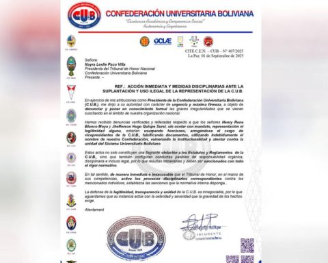 University Confederation denounces "Usurpation of positions with falsification of documents"