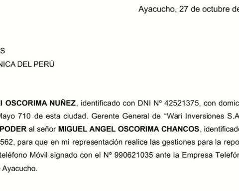 Waykis for a while: Wilfredo Oscorima seeks to launch Congress to his brother Yuri