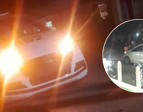 Patrullas de la PNR en los alrededores del Hospital Provincial Infantil "Eduardo Agramonte Piña", de Camagüey