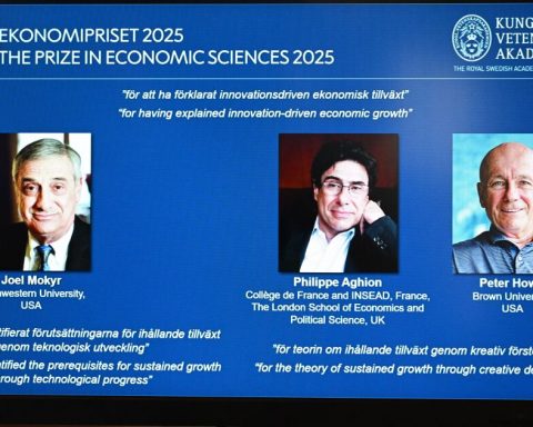A trio wins the Nobel Prize in Economics for their work on growth and innovation