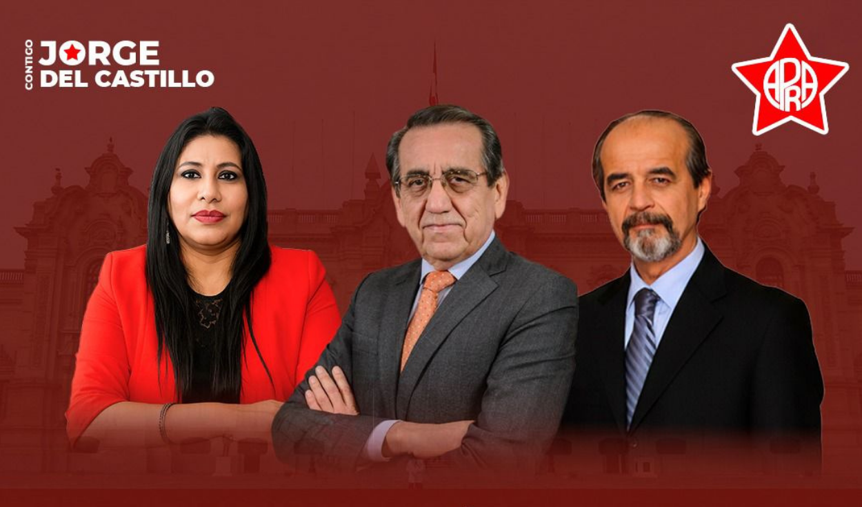 APRA: Jorge del Castillo, Mauricio Mulder and Belén García present presidential plan for the internal elections