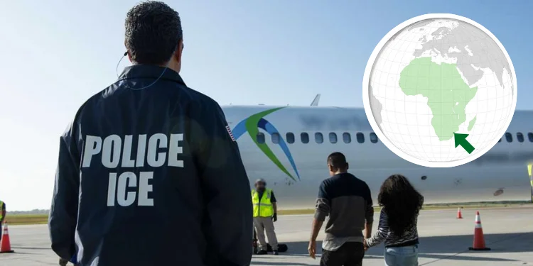 Un agente de ICE / Ubicación de Esuatini en el continente africano