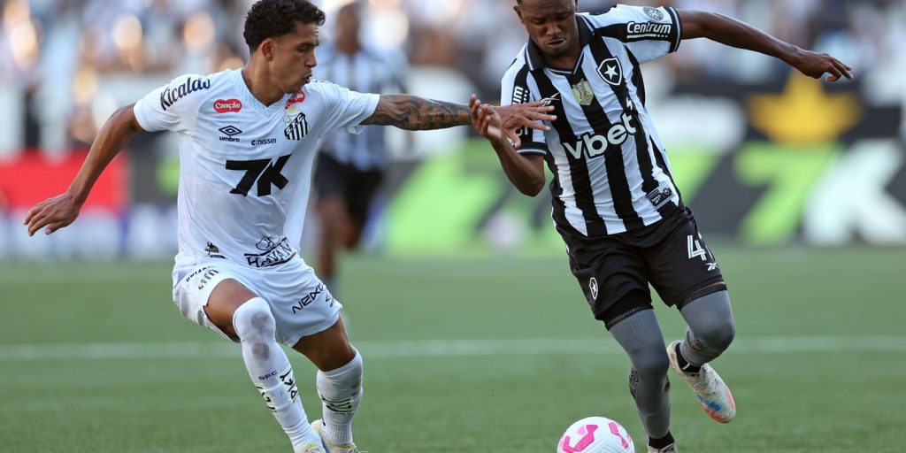 Botafogo is twice ahead, but concedes a draw to Santos in Rio