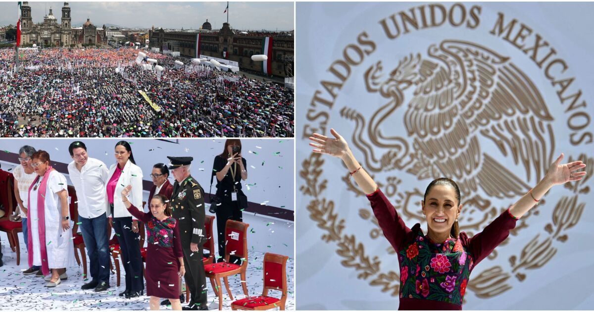 #Chronicle | Wrapped by thousands, Sheinbaum warns that whoever steals the people will face justice