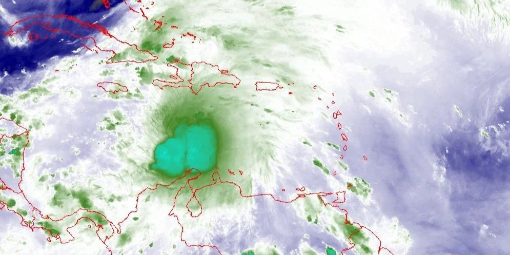 La tormenta tropical Melissa a las 6:20 de la tarde de este miércoles