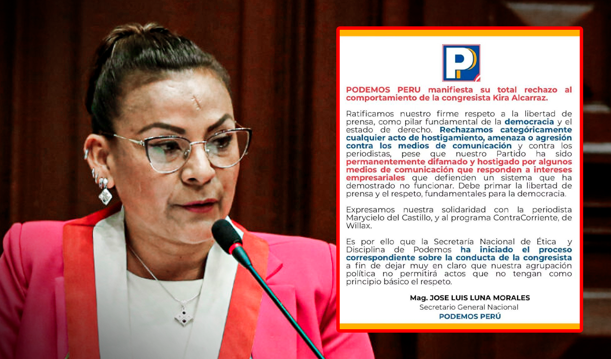Congressman Kira Alcarraz will be investigated by Podemos Peru after verbal aggression to journalist