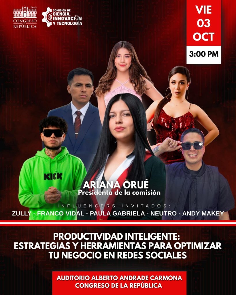 Congressman from Podemos Peru Invents a talk to invite the influencers Zully, Neutro and Franco Vidal