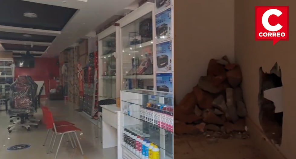 Criminals steal more than 50 laptops and technological equipment from a store in Huancayo