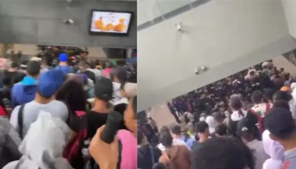 Aglomeración en el Metro tras reducción de jornada laboral por tormenta Melissa