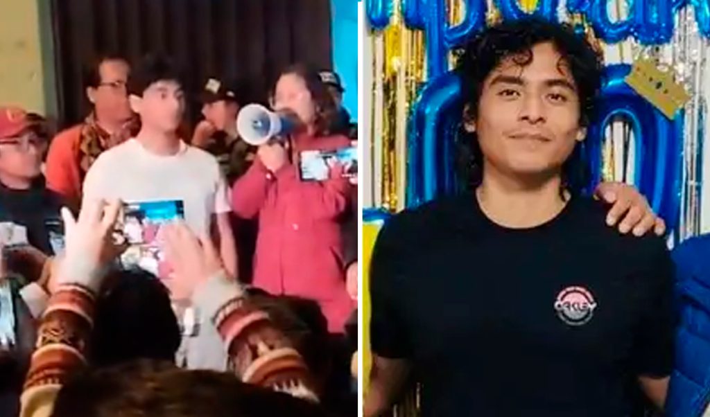 Diego Echevarría, a PUCP student detained during the October 15 protest, is released: "We have to keep fighting"