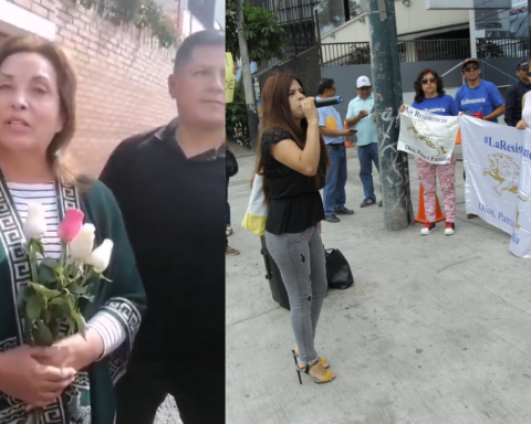 Dina Boluarte is supported by the violent group 'La Resistencia': she received them outside her house