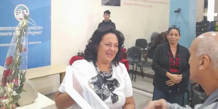 Dania María Santi Morlanes, al ser despedida como decana en febrero de 2024