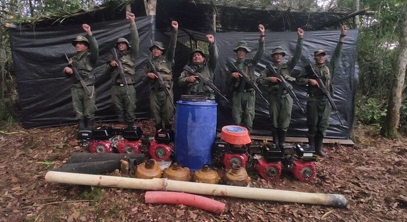 Fanb destroys illegal mining camp in Amazonas