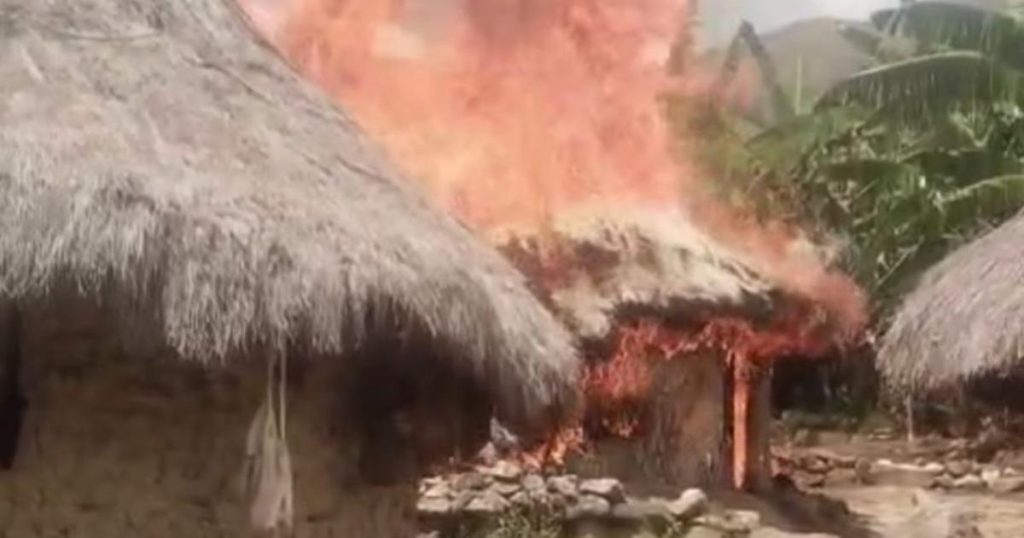 Fire in rural area of ​​Valledupar leaves four houses destroyed in indigenous settlement