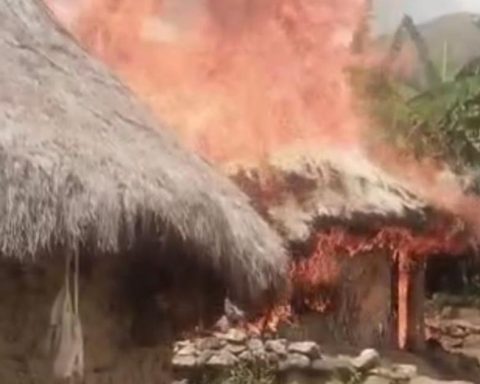 Fire in rural area of ​​Valledupar leaves four houses destroyed in indigenous settlement