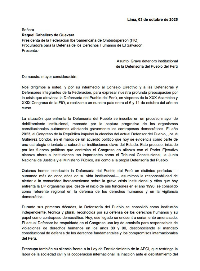 Former defense alert crisis under the management of Josué Gutiérrez: "The Ombudsman's Office is subordinated to political interests"