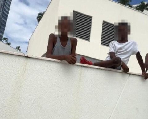 Four street children survive in the basement of the largest dollar supermarket in Havana