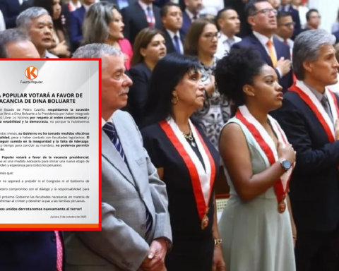 Fuerza Popular will vote in favor of the vacancy against Dina Boluarte