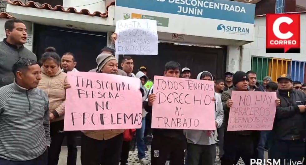 Huancayo: Transporters protest in Sutran against inspections they consider addressed (video)