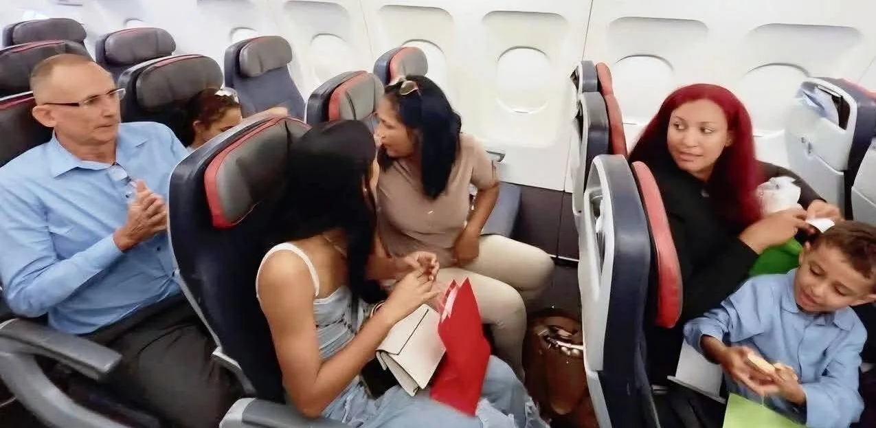 José Daniel and his family arrive in Miami