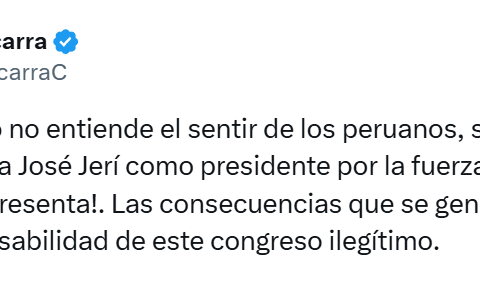 Martín Vizcarra after the appointment of José Jerí as president: "He does not represent us! The mafia pact clings to power"