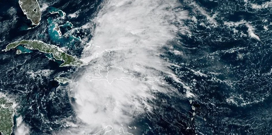 La tormenta tropical Melissa a las 2:00 de la tarde de este jueves