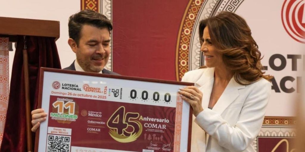 National Lottery ticket unveiled for the 45th anniversary of the Mexican Commission for Aid to Refugees