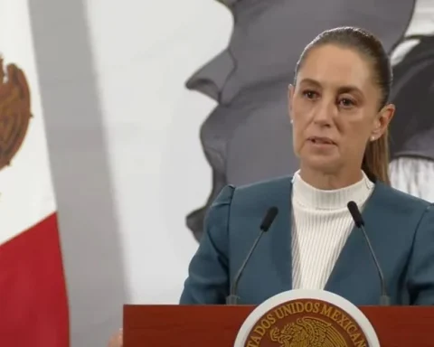 Claudia Sheinbaum, la presidenta de México, en su conferencia de prensa de este lunes